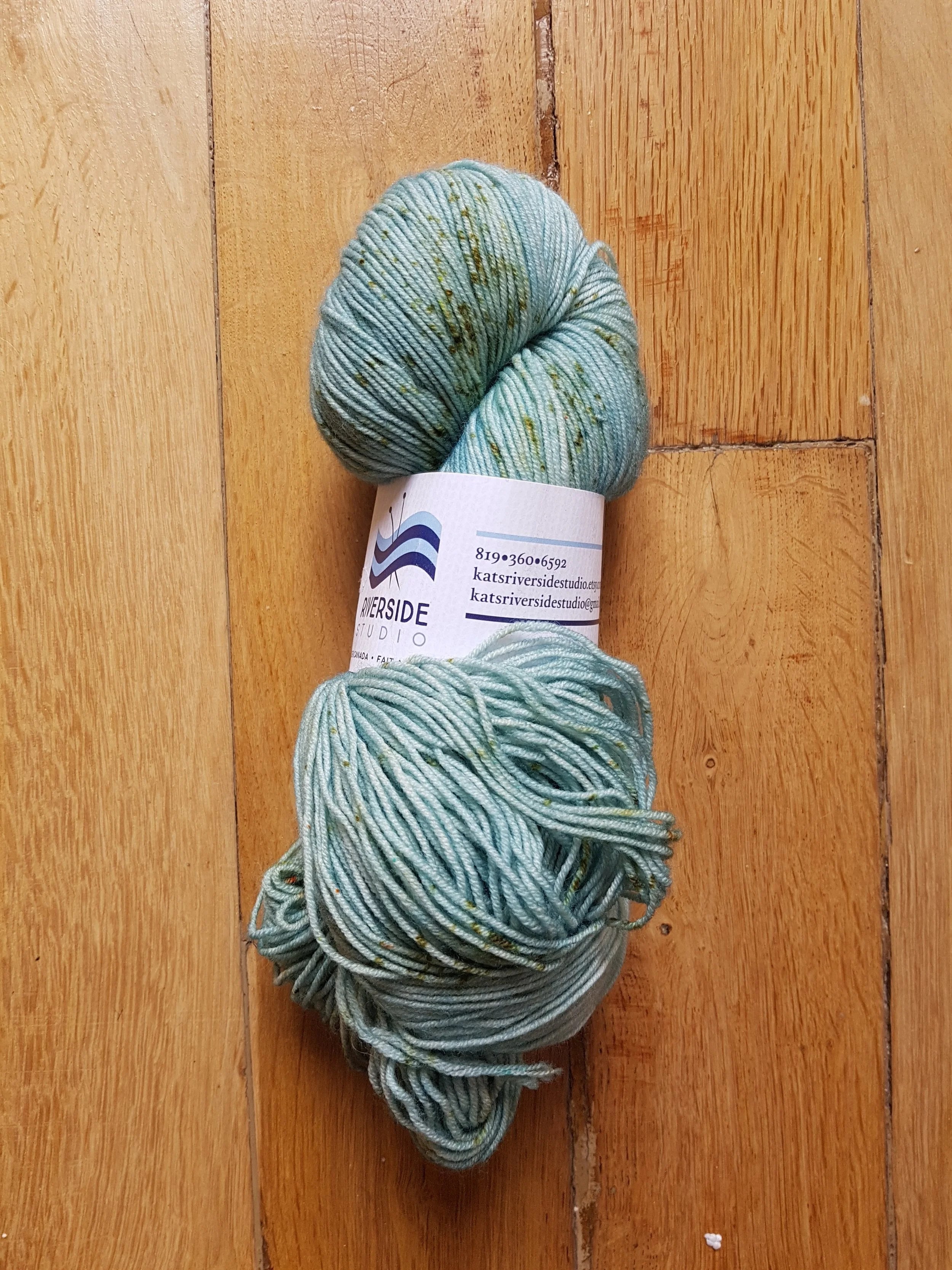  L’une des superbes laines à chaussettes offertes par Arnaud après son passage à La Maison Tricotée 