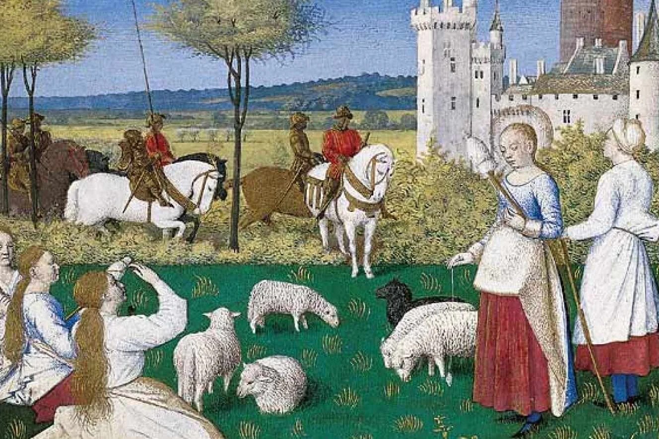   Sainte Marguerite gardant les moutons  de Jean Fouquet 