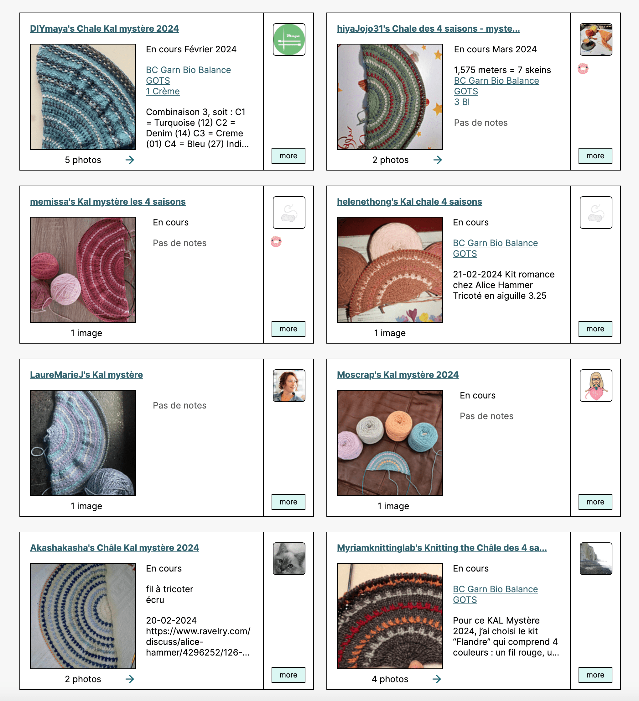  Si vous cliquez sur l’image vous verrez la page projets 